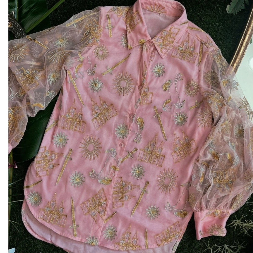 Official Hambly Fairytale Gold Embroidery Blouse